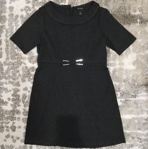 WHBM Charcoal Collar Silver Buckle Dress 12